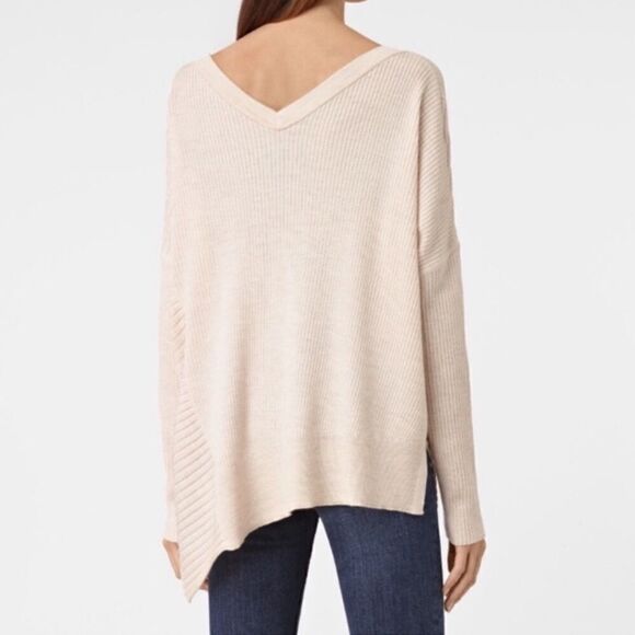 NWT All Saints Keld V-neck sweater-BB7 - Picture 1 of 8